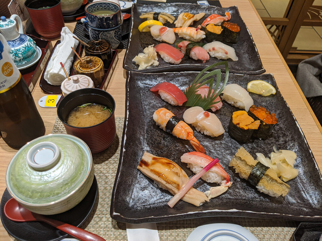 次男の進学祝いにまわらないお寿司